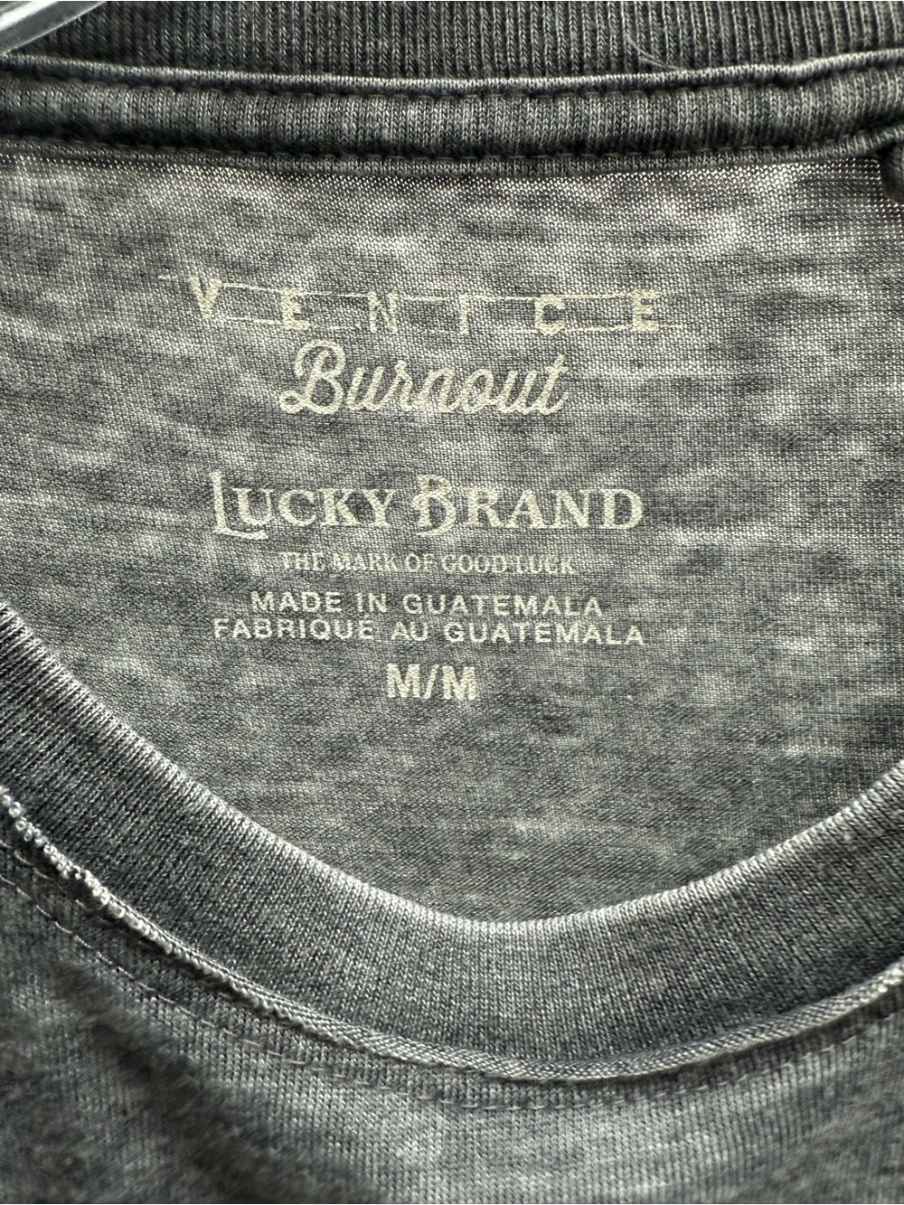Lucky Brand Gray Burnout Venice Graphic Tee - Picture 3 of 4